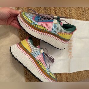 Chloe Multicolor Platform Sneakers